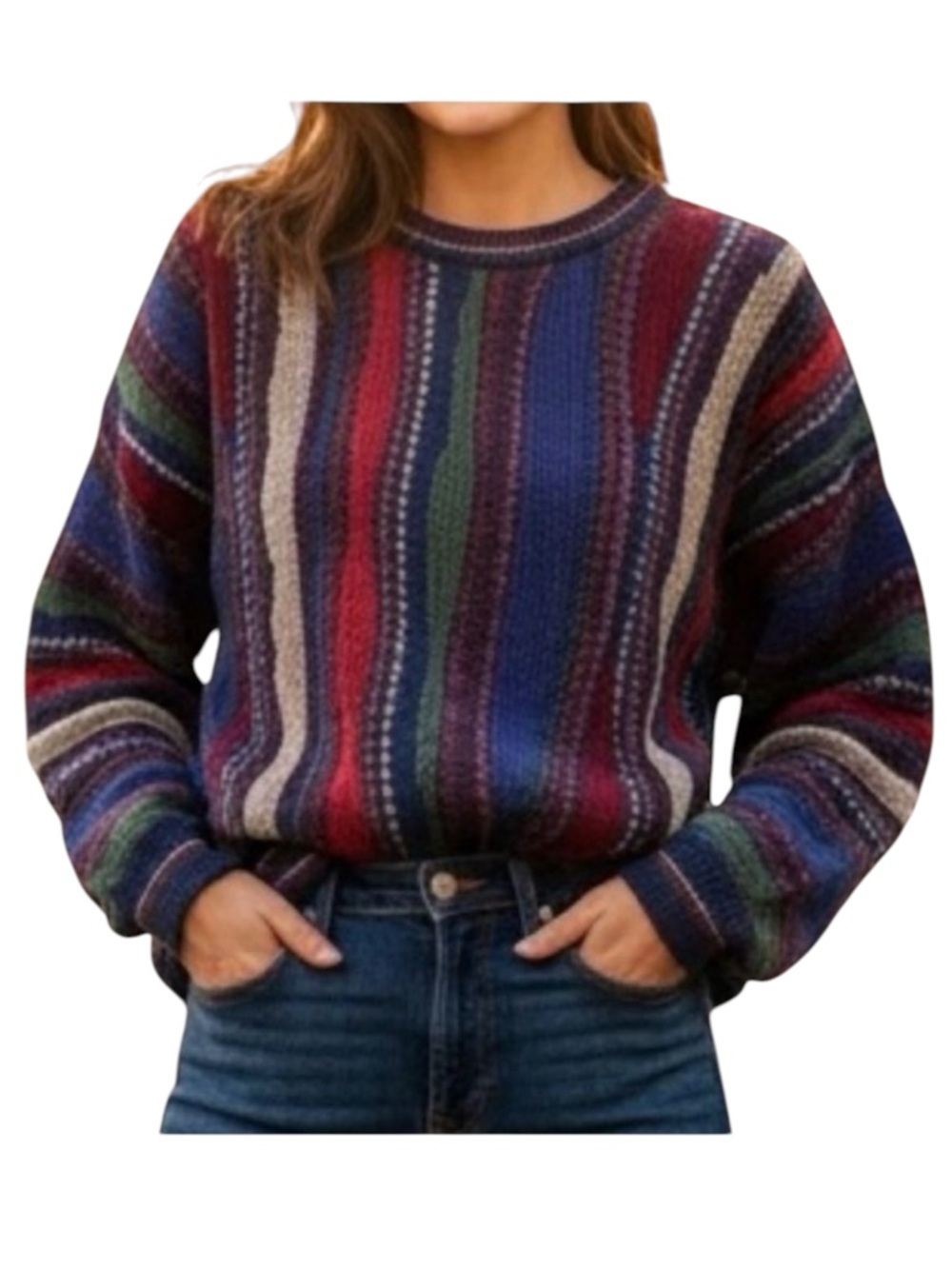 Vintage Golfsmith Coogi Style Multicoloured Wool Blend Sweater Size XL Unisex
